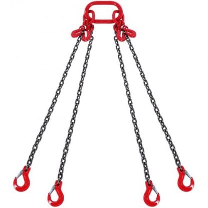 Picture of VEVOR 5/16" x 5' Chain Sling 2 Legs G80 Lifting Chain with Grab Hooks 6600 lbs