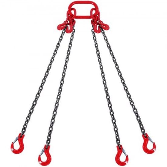 Picture of VEVOR 5/16" x 5' Chain Sling 2 Legs G80 Lifting Chain with Grab Hooks 6600 lbs