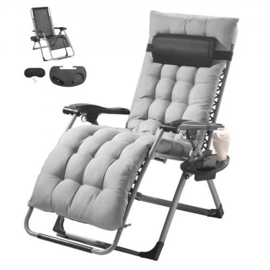 Picture of VEVOR Zero Gravity Chair 33" Zero Gravity Recliner Lounge Chair Indoor & Outdoor