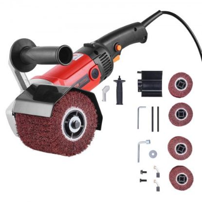 Picture of VEVOR Burnishing Polishing Machine 1200W 6-Speed Electric Metal Polisher 4 Wheel