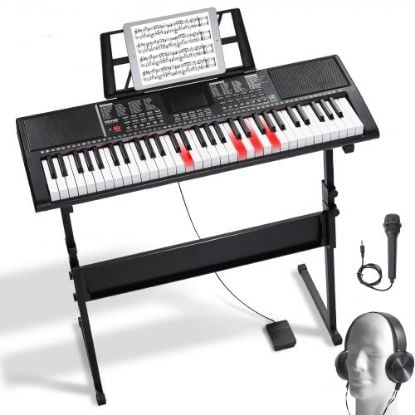 Picture of VEVOR 88 Key Digital Piano Keyboard Semi Weighted Electric Portable with Stand