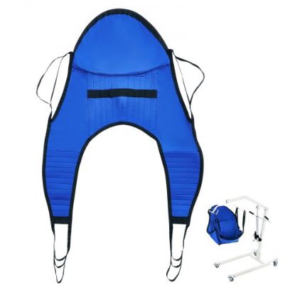 Picture of VEVOR Patient Lift Sling with Head Support Large-Size U Shape Divided Leg Sling