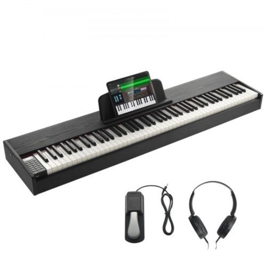 Picture of VEVOR 88 Key Fully Weighted Digital Piano Dual Keyboard Cabinet Bracket Bench