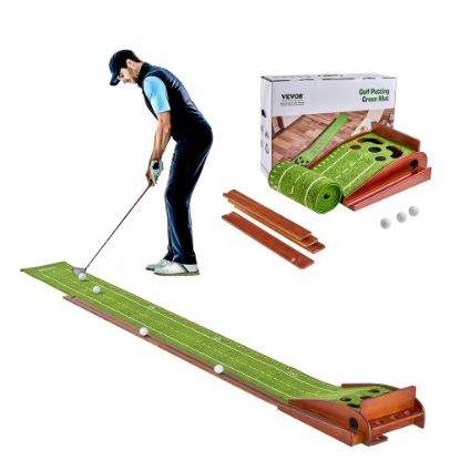 Picture of VEVOR 2 Hole Golf Putting Mat Indoor Golf Putting Green Golf Training Aid