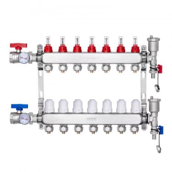 Picture of VEVOR 4-Branch Radiant Heat Manifold 1/2" PEX Tubing Floor Heating Manifold Set