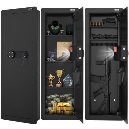 Picture of VEVOR 25.59" Tall Wall Safe 3-Tier Hidden Safe with Keypad Shelves & Key Holders