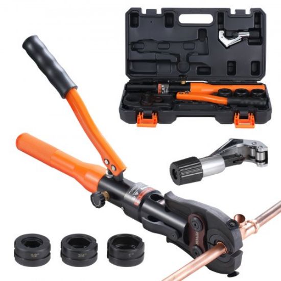 Picture of VEVOR Copper Tube Fittings Crimping Tool with 8 Jaws Pipe Cutter 360° Rotatable