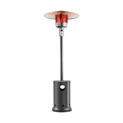 Picture of VEVOR Propane Patio Heater 50000BTU Tall Hammered w/Wheels Outdoor Silver Gray