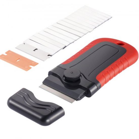 Picture of VEVOR Razor Blade Scraper Locking Scraper Tool 15 Extra Blades with Security Cap