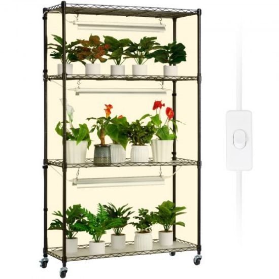 Picture of VEVOR DIY Plant Stand with Grow Lights 6 Tiers 192W 70.9" Tall Plant Grow Shelf