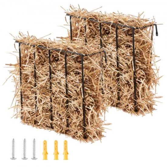 Picture of VEVOR Livestock Hay Feeder 18.5 Gallons Wall Mounted Goat Hay Rack for Horses