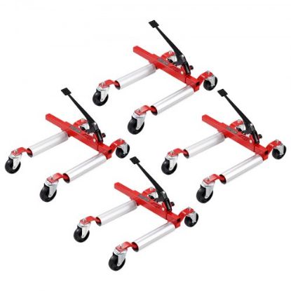 Picture of VEVOR Car Dolly Rack Hydraulic Trolley Jack Stand Organizer 4-Dolly Capacity