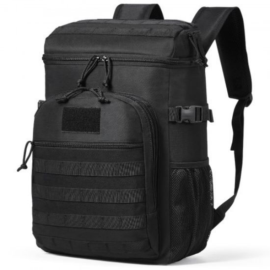 Picture of VEVOR Cooler Bag, 20L Insulated Lunch Bag with Molle Design and Multi-Pocket, 600D Cooler Lunch Box with Removable Storage Bags, Soft Cooler for Office, Picnic, Hiking, Beach or Beverage, Black