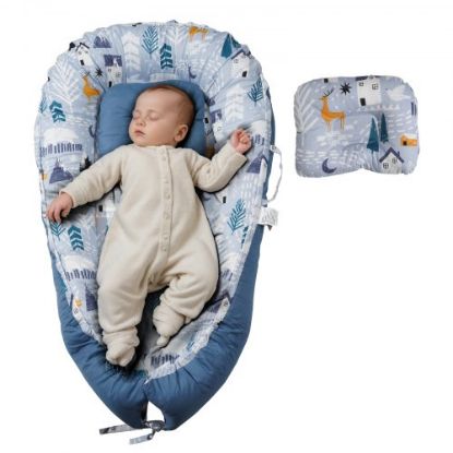 Picture of VEVOR Baby Infant Lounger 100% Cotton Soft Newborn Nest Sleeper with Headrest