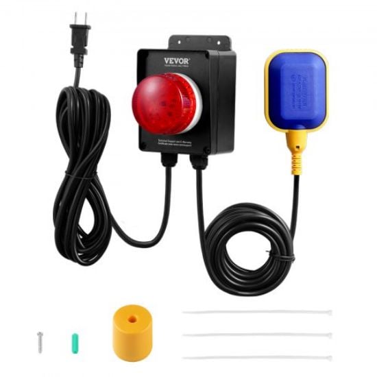 Picture of VEVOR Sump Pump Alarm With Dual Sensors Loud Alarm Long Cable for Sewage Pits