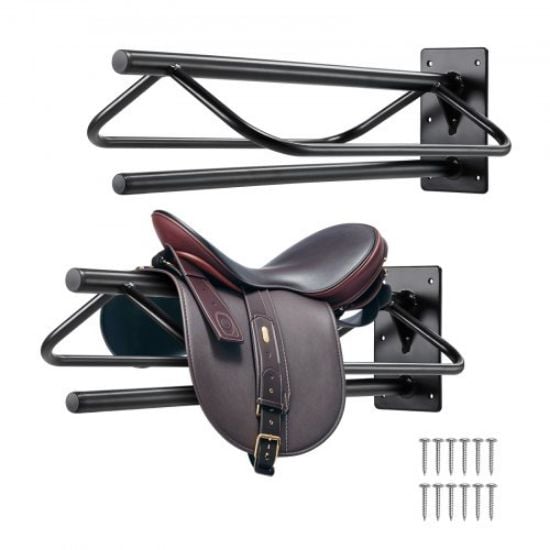 Picture of VEVOR Wall Mounted Saddle Rack Six Tiers English & Western Horse Saddle Stand