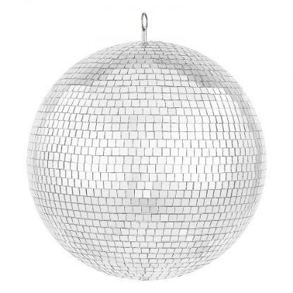 Picture of Mirror Disco Ball 20 In Silver Party Large Disco Ball with Hanging Ring