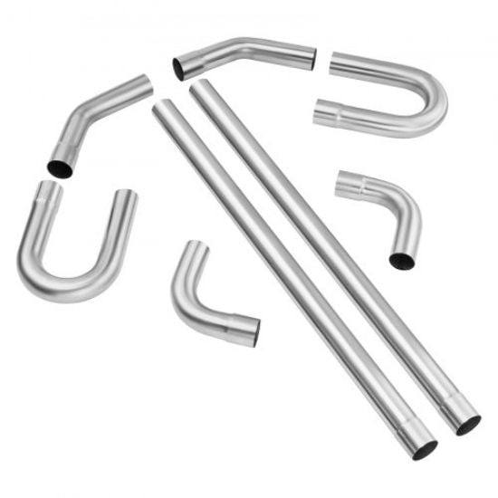 Picture of DIY Universal Exhaust Kit 8 Pieces Exhaust Pipe Kit with Slip-Fit Joint