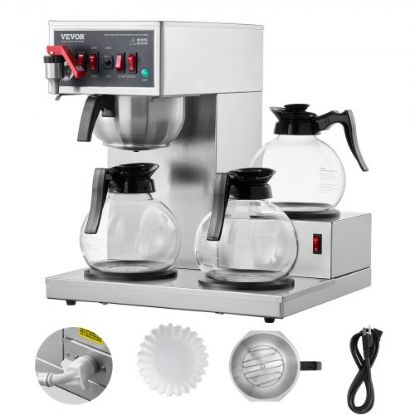 Picture of 12 Cups Commercial Drip Coffee Maker with Thermal Carafe Restaurant Office Cafe