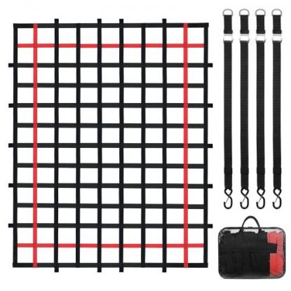 Picture of VEVOR Cargo Net Heavy Duty Cargo Net 120" x 105" Adjustable Buckles & S-Hooks