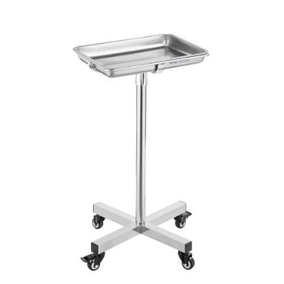 Picture of Mobile Mayo Stand Stainless Steel Mayo Tray 25.2"-39.8" with Removable Tray