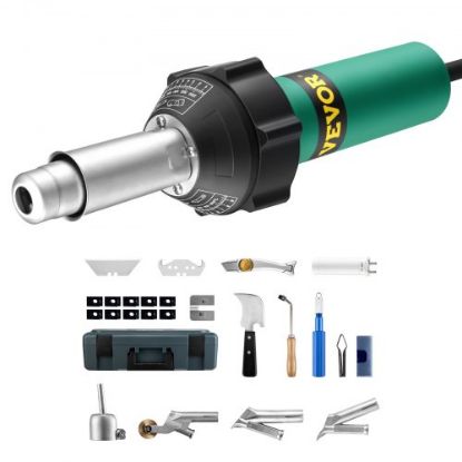 Picture of Hot Air Plastic Welder 1600W PVC TPO Vinyl Heat Gun Torch & 11 Accessories