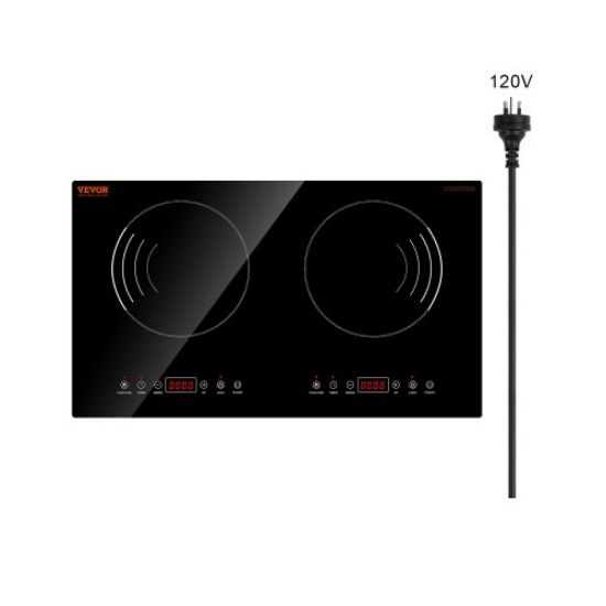 Picture of 1800W 2 Burner Induction Cooktop Electric Countertop Burner Touch Control